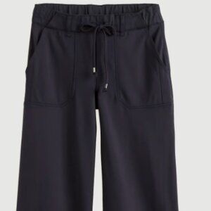 Democracy Women's Ab Leisure High Rise Patch Wide Leg Pant XSP Navy